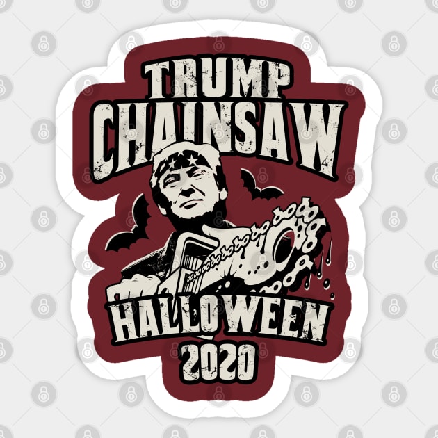 Trump Chainsaw Halloween 2020 Sticker by Designkix